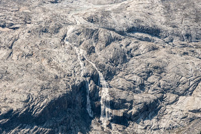 High angle view of rock formations on landscape