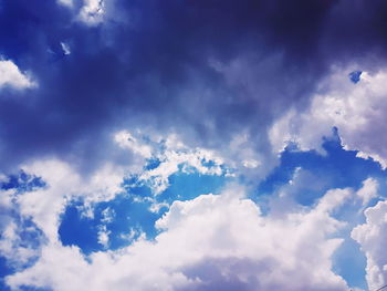 Low angle view of clouds in sky