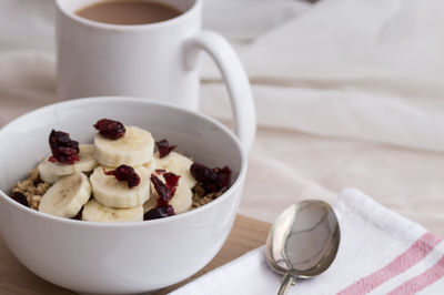 Close-up of served food in plate