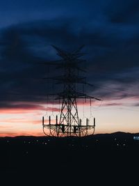 Silhouette tree against sky at sunset