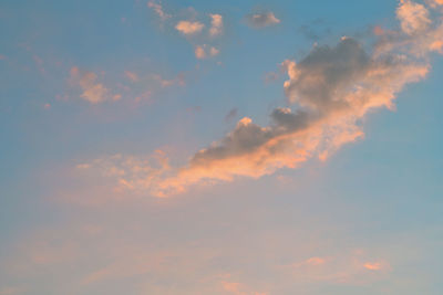 Low angle view of sky during sunset