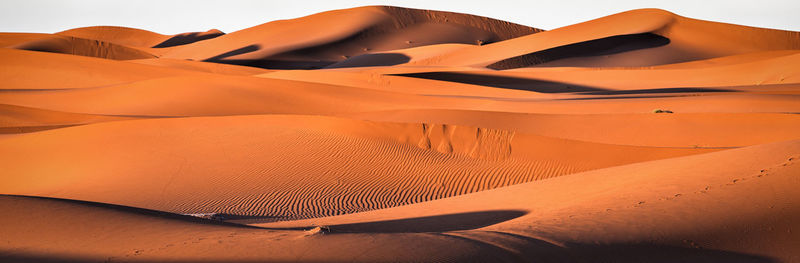 Panoramic view of erg chebbi dunes