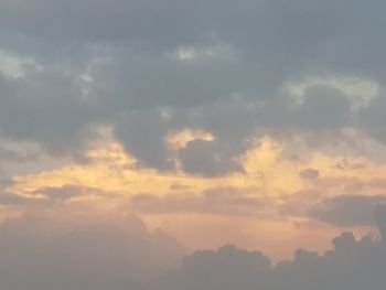 Low angle view of sky during sunset