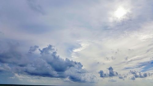 Low angle view of clouds in sky