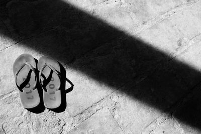 Close-up high angle view of shadow