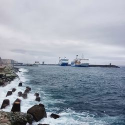 Scenic view of sea against sky