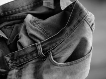 Close-up of shoes hanging