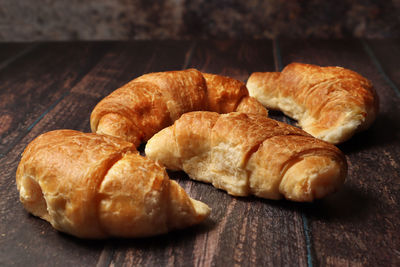 Close-up of bread on table