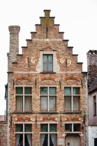 Houses representative of the traditional architecture of the historical bruges town