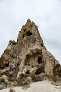 Low angle view of old ruins against sky