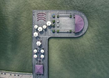 High angle view of umbrella