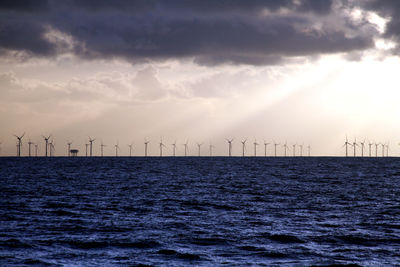 View of the rampion wind farm. 