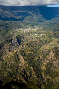 High angle view of valley