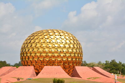 Low angle view of built structure against sky