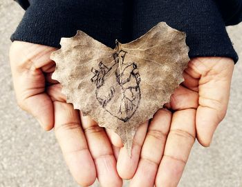 Close-up of hand holding hands