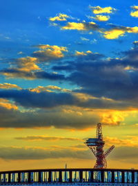 Low angle view of dramatic sky during sunset