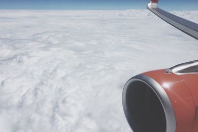 Close-up of airplane wing