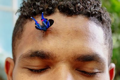 Close-up portrait of young man