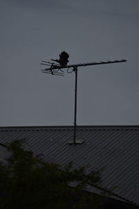 Low angle view of street light against sky