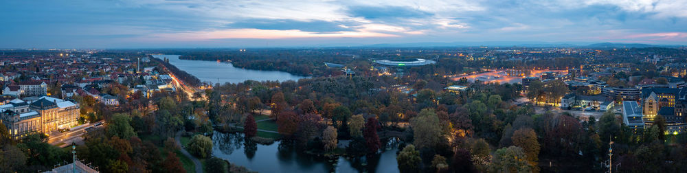 Maschsee in hannover as panorama