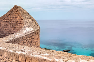 View of sea against cloudy sky