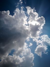 Low angle view of clouds in sky