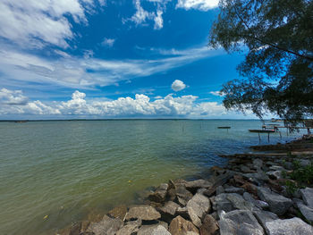 Scenic view of sea against sky