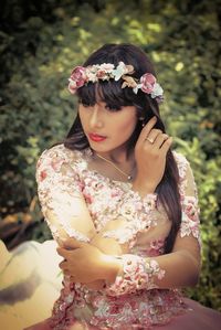 Portrait of young woman