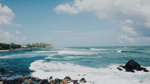 Scenic view of sea against sky