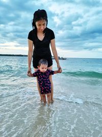 A day at the beach w/ mom