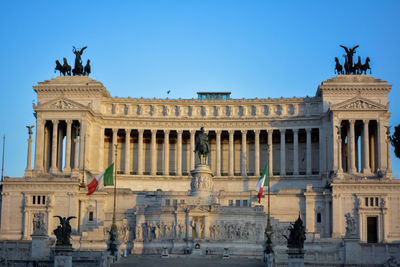 Low angle view of statue of building