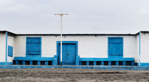 A bathing establishment closed on the lazio coast during winter time