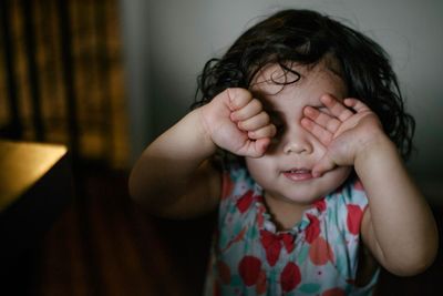 Girl looking at camera