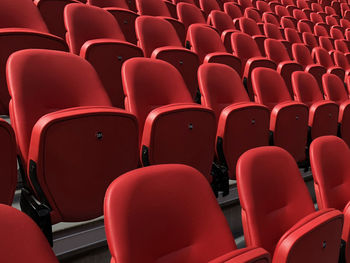 Full frame shot of empty chairs