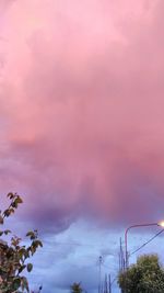 Low angle view of cloudy sky