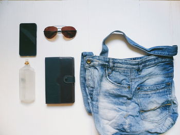 Directly above shot of sunglasses on table