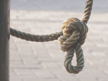 Close-up of rope against blurred background