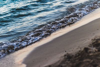 Waves rushing towards shore