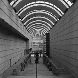 Empty corridor in building