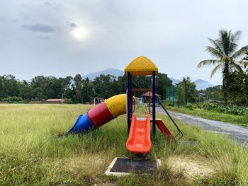 The abandoned playground during pandemic covid19