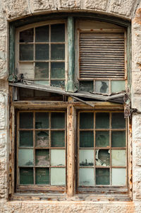 Window of abandoned house