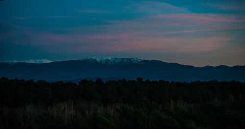 Snow peaks of caucasus mountains close to the black sea shore of georgia