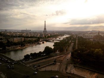 High angle view of cityscape