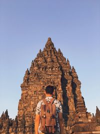 View of temple against clear sky