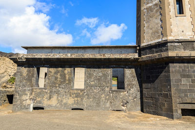 Exterior of old building against sky