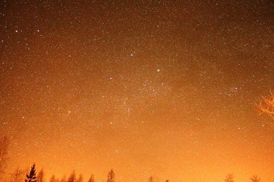 Low angle view of star field