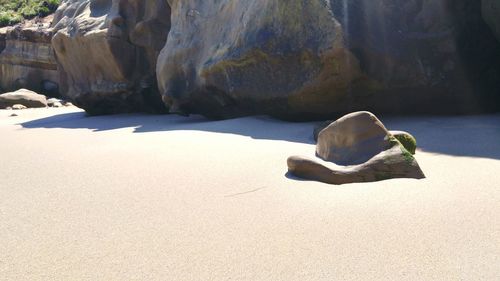 Rock formations on beach