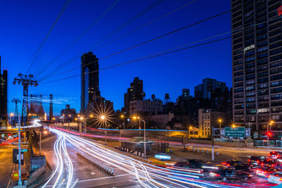 City street at sunset