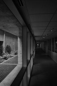 Empty corridor of building