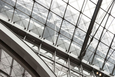 Low angle view of escalator